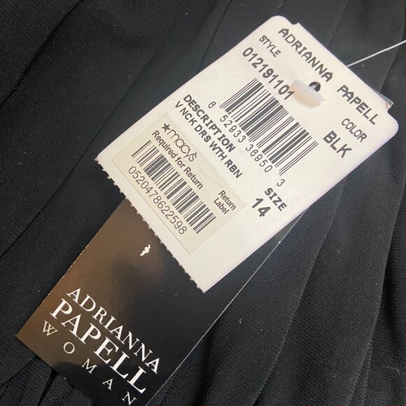 🌹🌹 Adrianna Papell Matte Jersey & Taffeta Dress Size 14W NWT - Picture 6 of 9